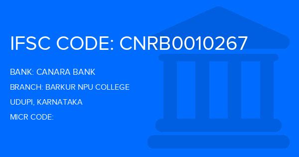 Canara Bank Barkur Npu College Branch IFSC Code