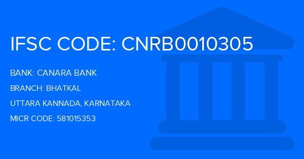 Canara Bank Bhatkal Branch IFSC Code