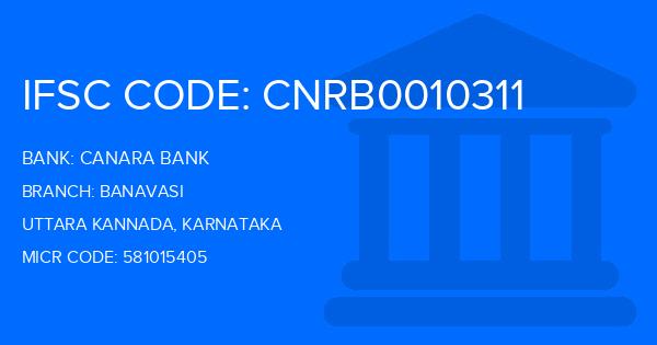 Canara Bank Banavasi Branch IFSC Code
