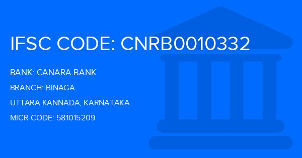 Canara Bank Binaga Branch IFSC Code
