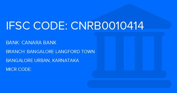 Canara Bank Bangalore Langford Town Branch IFSC Code