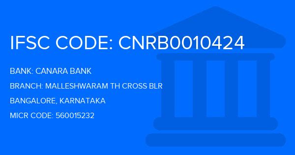 Canara Bank Malleshwaram Th Cross Blr Branch IFSC Code