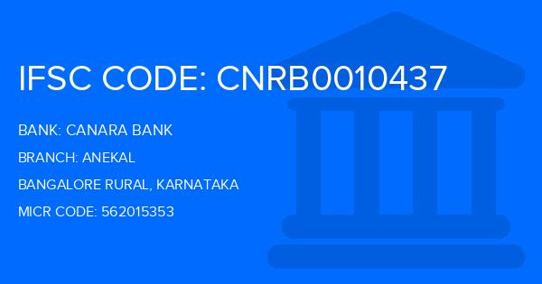 Canara Bank Anekal Branch IFSC Code