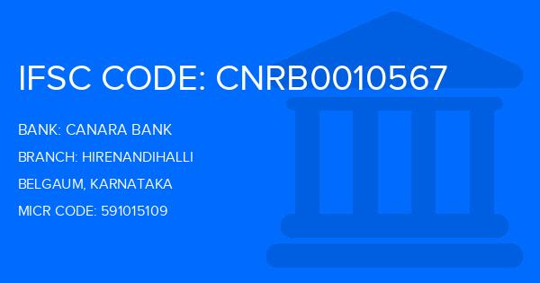 Canara Bank Hirenandihalli Branch IFSC Code
