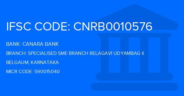 Canara Bank Specialised Sme Branch Belagavi Udyambag Ii Branch IFSC Code