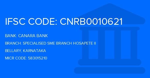 Canara Bank Specialised Sme Branch Hosapete Ii Branch IFSC Code
