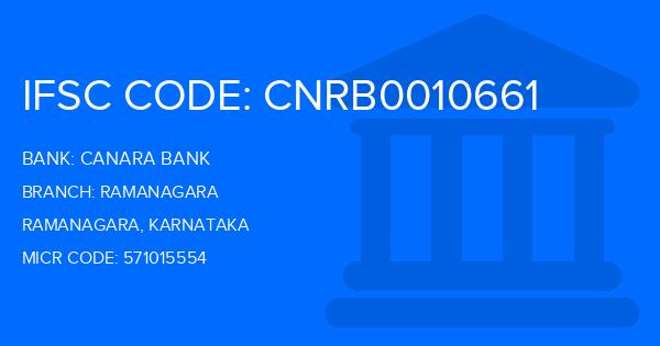 Canara Bank Ramanagara Branch IFSC Code