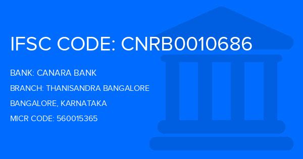 Canara Bank Thanisandra Bangalore Branch IFSC Code