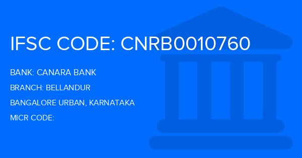 Canara Bank Bellandur Branch IFSC Code