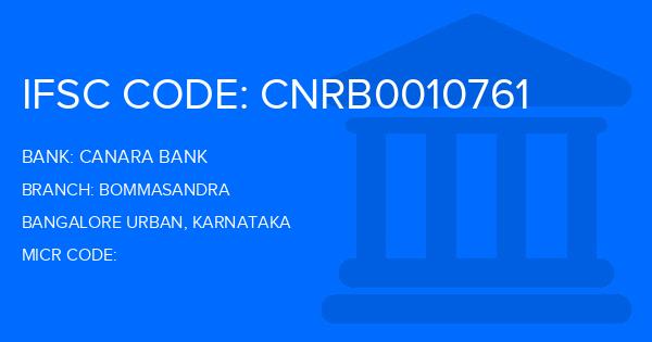 Canara Bank Bommasandra Branch IFSC Code
