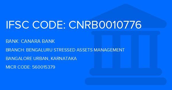 Canara Bank Bengaluru Stressed Assets Management Branch IFSC Code