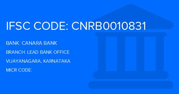 Canara Bank Lead Bank Office Branch IFSC Code