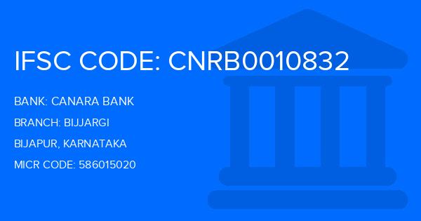 Canara Bank Bijjargi Branch IFSC Code