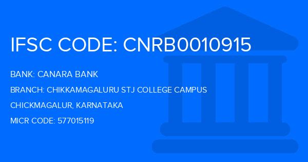 Canara Bank Chikkamagaluru Stj College Campus Branch IFSC Code
