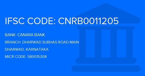 Canara Bank Dharwad Subhas Road Main Branch IFSC Code