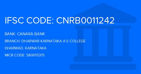 Canara Bank Dharwar Karnataka A S College Branch IFSC Code