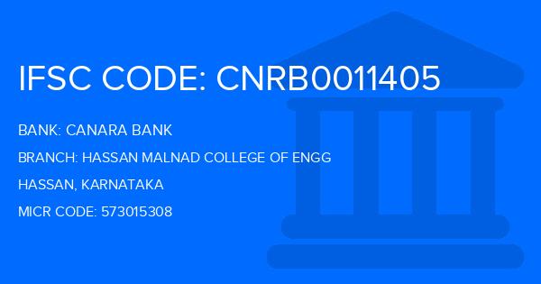 Canara Bank Hassan Malnad College Of Engg Branch IFSC Code