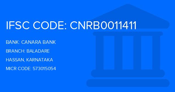 Canara Bank Baladare Branch IFSC Code