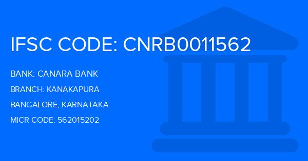 Canara Bank Kanakapura Branch IFSC Code