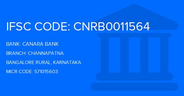 Canara Bank Channapatna Branch IFSC Code