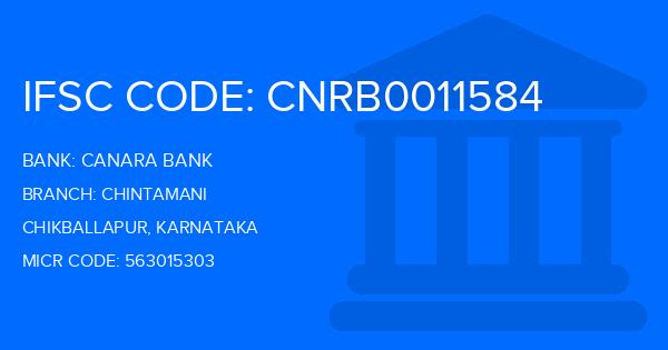 Canara Bank Chintamani Branch IFSC Code