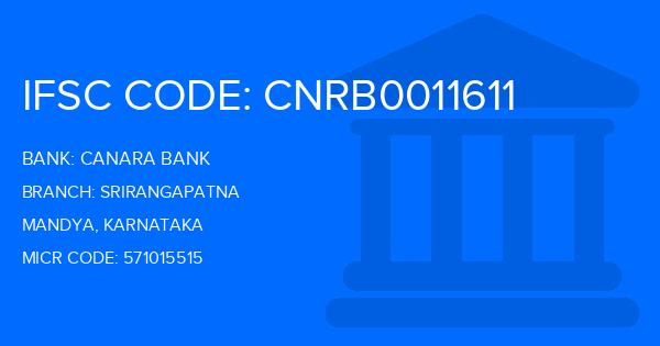 Canara Bank Srirangapatna Branch IFSC Code