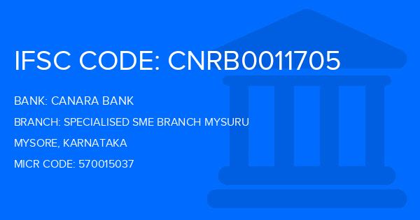 Canara Bank Specialised Sme Branch Mysuru Branch IFSC Code