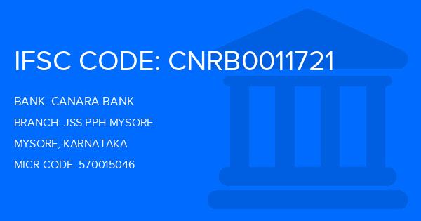 Canara Bank Jss Pph Mysore Branch IFSC Code