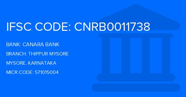 Canara Bank Thippur Mysore Branch IFSC Code