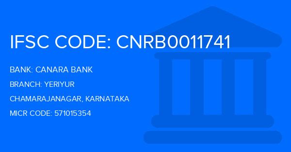 Canara Bank Yeriyur Branch IFSC Code