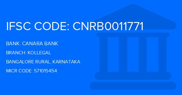 Canara Bank Kollegal Branch IFSC Code