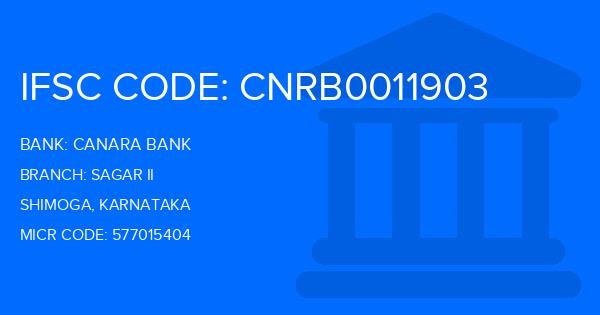 Canara Bank Sagar Ii Branch IFSC Code