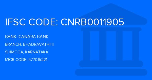 Canara Bank Bhadravathi Ii Branch IFSC Code