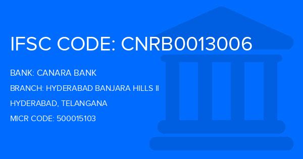 Canara Bank Hyderabad Banjara Hills Ii Branch IFSC Code