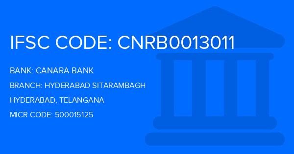 Canara Bank Hyderabad Sitarambagh Branch IFSC Code