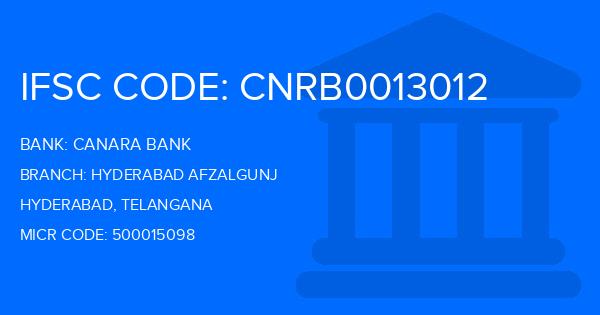 Canara Bank Hyderabad Afzalgunj Branch IFSC Code