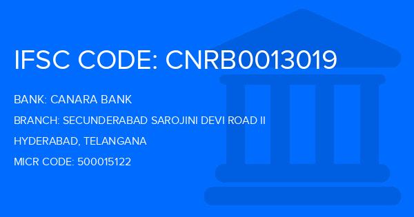 Canara Bank Secunderabad Sarojini Devi Road Ii Branch IFSC Code