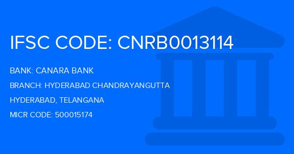 Canara Bank Hyderabad Chandrayangutta Branch IFSC Code