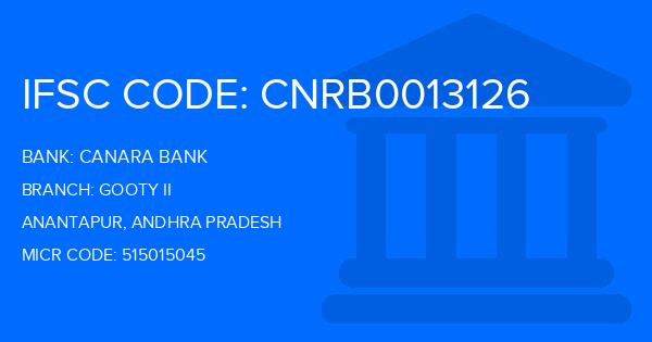 Canara Bank Gooty Ii Branch IFSC Code
