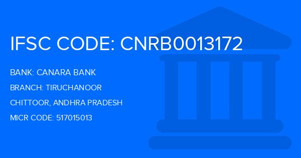 Canara Bank Tiruchanoor Branch IFSC Code