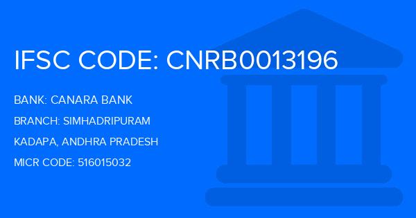 Canara Bank Simhadripuram Branch IFSC Code