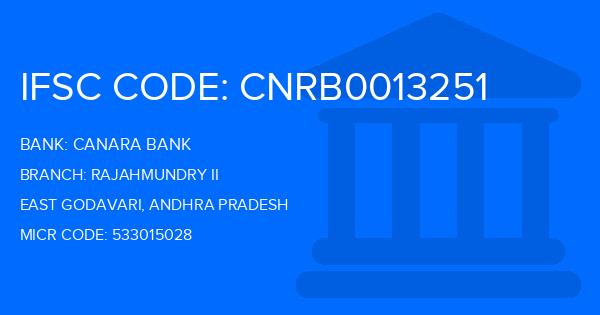 Canara Bank Rajahmundry Ii Branch IFSC Code
