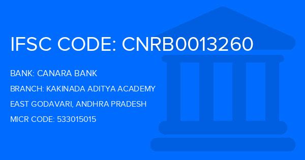 Canara Bank Kakinada Aditya Academy Branch IFSC Code