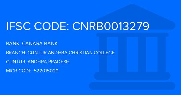 Canara Bank Guntur Andhra Christian College Branch IFSC Code