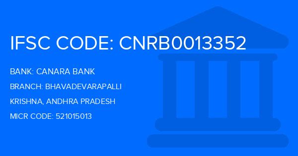 Canara Bank Bhavadevarapalli Branch IFSC Code