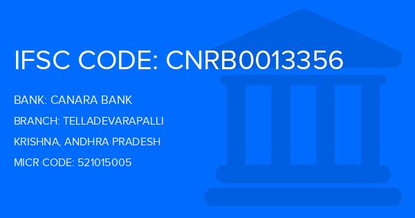 Canara Bank Telladevarapalli Branch IFSC Code