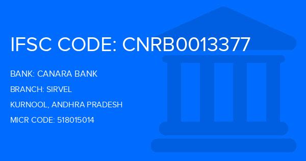 Canara Bank Sirvel Branch IFSC Code