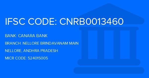 Canara Bank Nellore Brindavanam Main Branch IFSC Code
