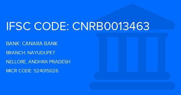 Canara Bank Nayudupet Branch IFSC Code