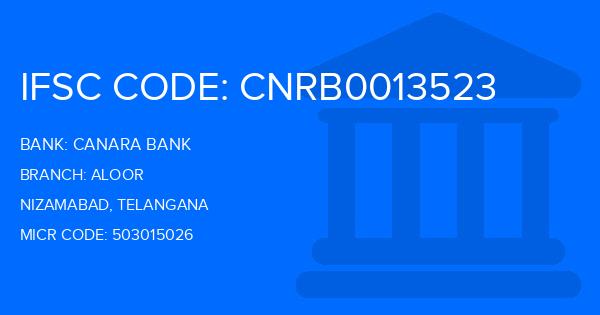 Canara Bank Aloor Branch IFSC Code